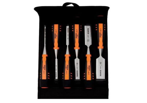 Bahco 424-P Bevel Edge Chisel Set, 6 Piece in Pouch 424P-S6-PP