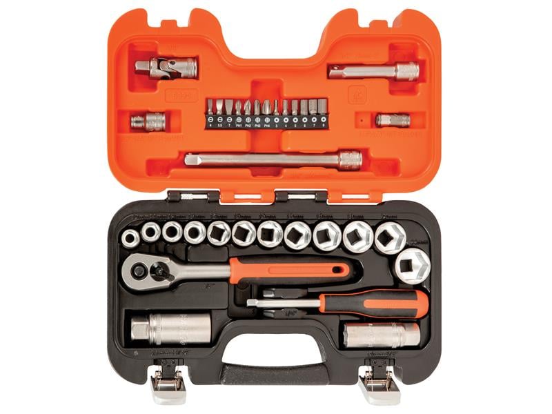 Bahco S330 Socket Set 33-Piece 1/4in & 3/8in Drive