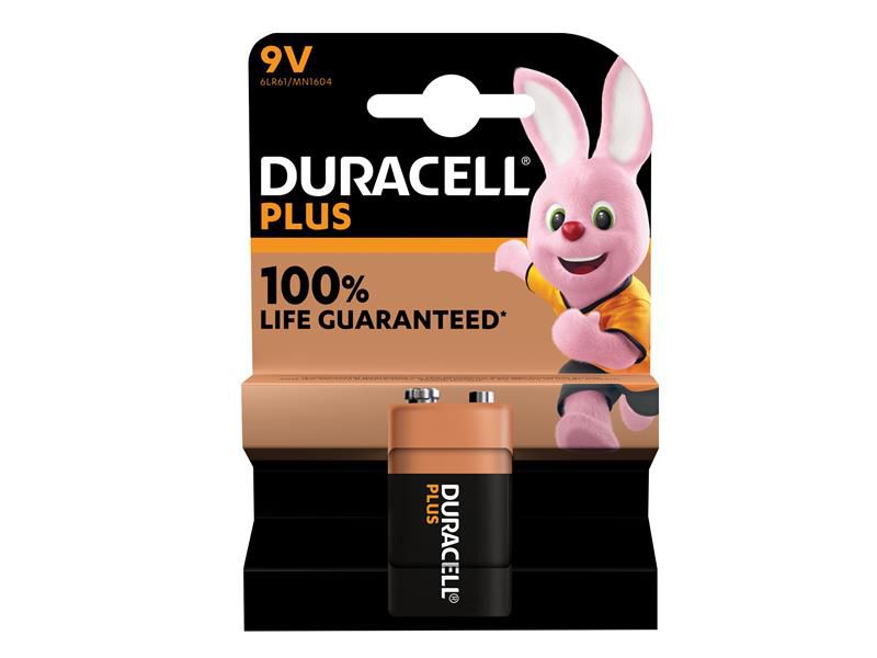 Duracell 9V Plus Power 100 Battery Single Pack DUR9V100PP1