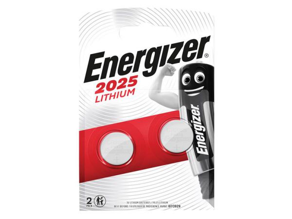Energizer CR2025 Coin Lithium Battery Pack of 2