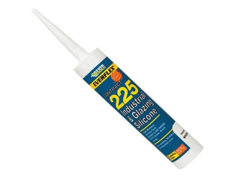 Everbuild Industrial & Glazing Silicone Brushed Steel 310ml 225