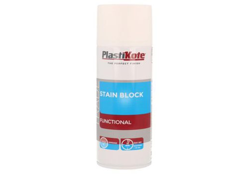 PlastiKote Trade Stain Block Spray Paint White 400ml 440.0071019.076