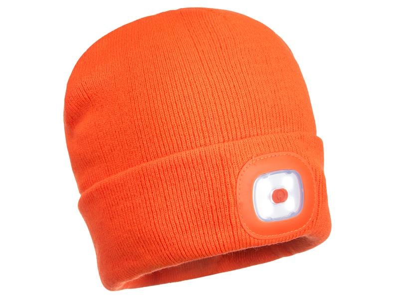 Portwest B028 Orange Rechargeable Twin Led Hat 